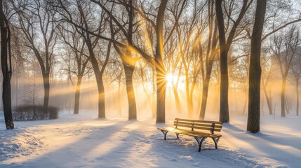 JANUARY calendar with winter background, landscape with snowfall, trees in the forest, white abstract nature background in cold weather