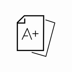 school exam with note icon sign vector