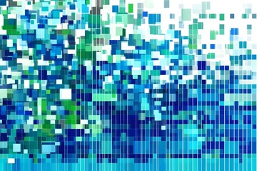 Fototapeta premium Abstract Blue and Green Geometric Pattern Background