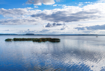 Obraz premium Landscape photography of Steinhuder Meer Lake, Hanover, Germany.