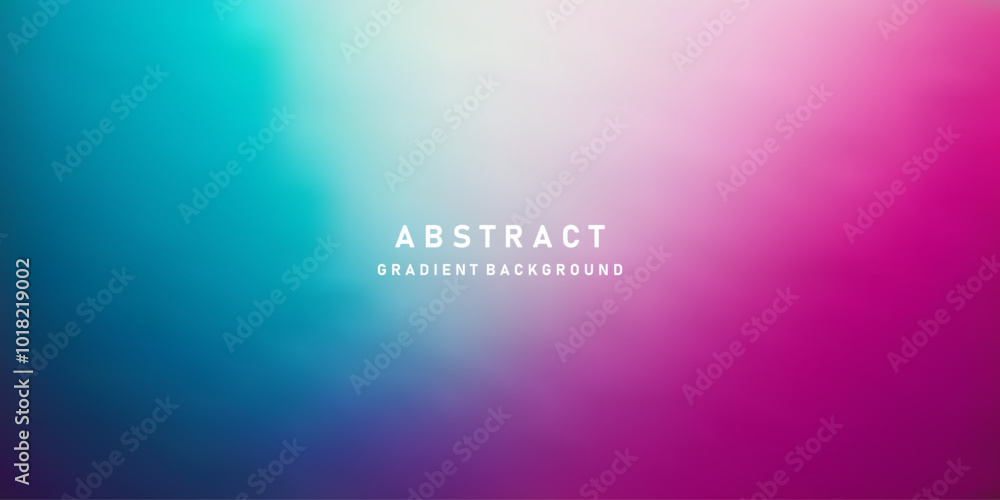 Poster Abstract Light blue, pink and white color vector banner. Pastel gradient  pattern. Blurred light fuzz colorful gradient background. Vector soft horizontal backdrop
