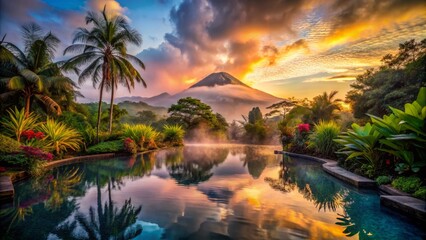 Surreal Pool at Arenal Volcano: A Dreamlike Oasis in Costa Rica's Lush Landscape