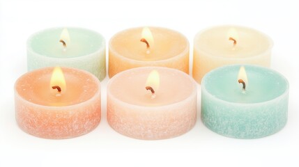 Aromatic scented candles for relaxation and tranquility in interior design