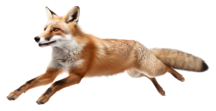 PNG Fox long jump wildlife animal mammal.