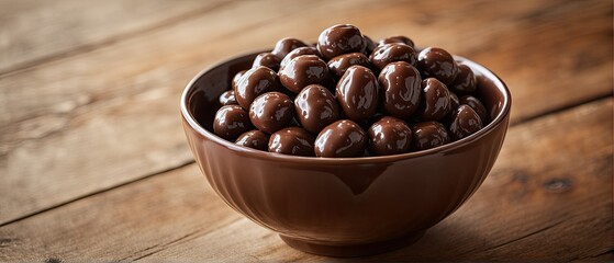 Chocolate Covered Nuts in a Bowl
