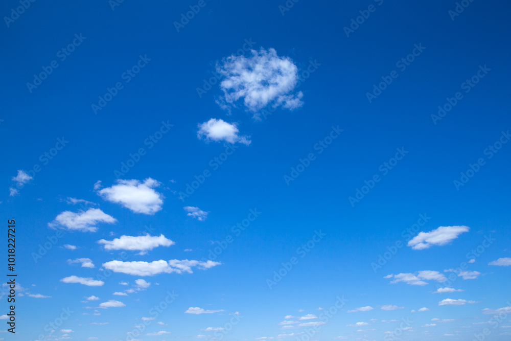 Wall mural sky background with tiny clouds. blue sky . nature background