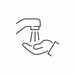 tap hand wash icon sign vector