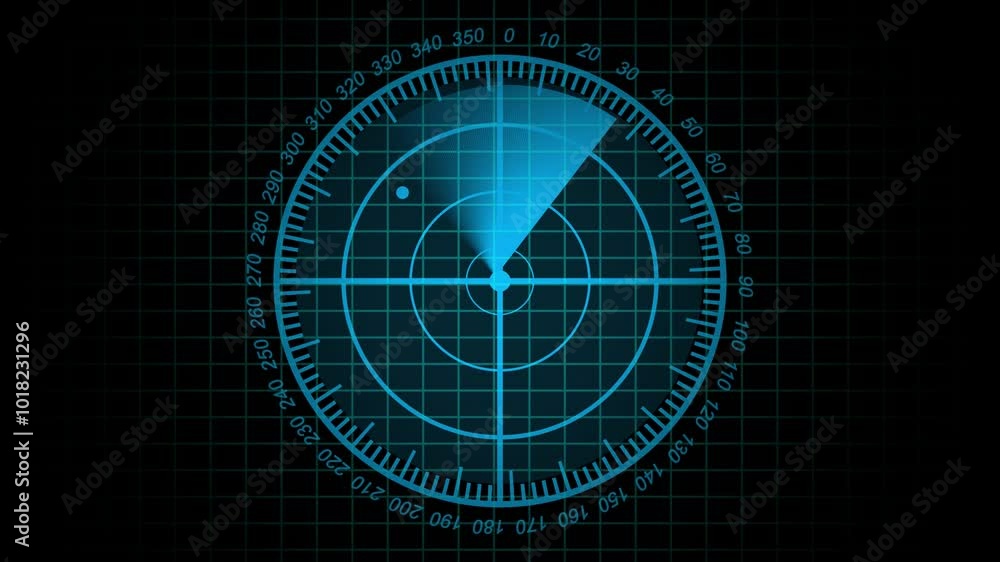 Poster 4k animation of green hud radar with world map and targets. futuristic hud element. futuristic hud n