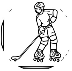 hockey player silhouette