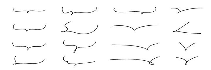 鉛筆の質感がある、手書きのかわいい吹き出しセット