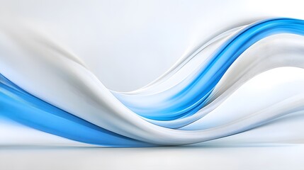 Obraz premium Abstract Blue and White Wave Background