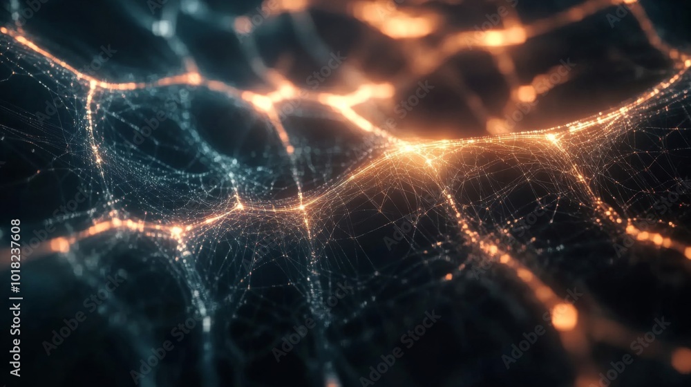 Poster Abstract Network of Glowing Lines and Points