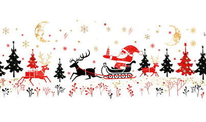 New Year and Christmas card, graphic advertising backgrounds in a doodle 2D illustrator style.