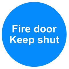 Fire door Keep shut sign