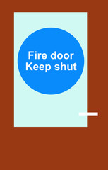 Fire door Keep shut sign