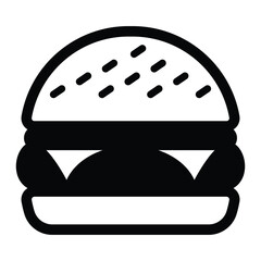 Simple Iconic Hamburger Design for Food Themes