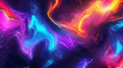 Fototapeta premium Abstract Swirling Colors in a Dark Background