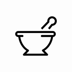 pestle mortar icon sign vector