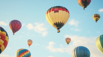 Obraz premium Hot Air Balloons Soaring in the Sky