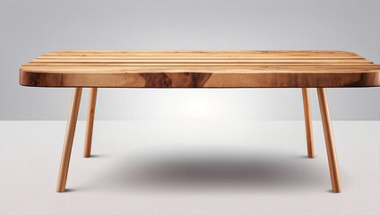 Wooden Table Isolated
