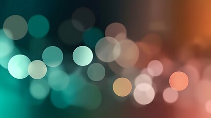 Obraz premium Abstract Bokeh Background with Teal and Orange Lights