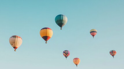 Obraz premium Colorful Hot Air Balloons in the Sky
