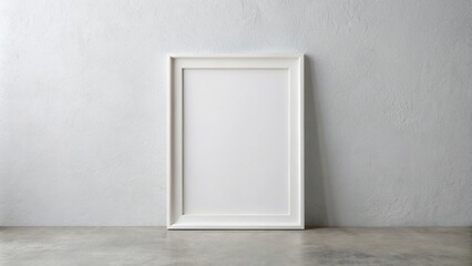 Minimalist white frame on wall