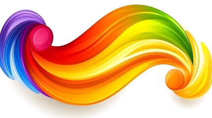 Abstract Rainbow Swirl Design  Colorful Swirling Shapes  Vibrant Color Background