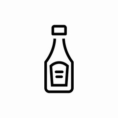 ketchup bottle icon sign vector
