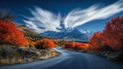 The Scenic Autumn Mountain Road