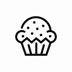 cupcake muffin icon sign vector