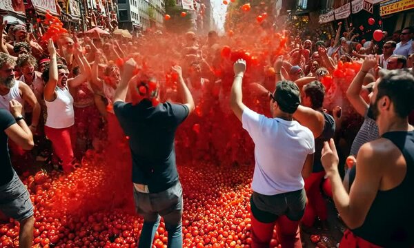 Tomatina festival in Spain.