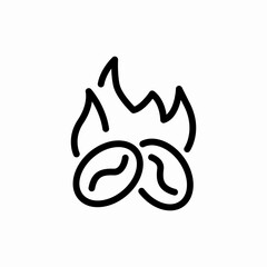 coffee beans burn icon vector