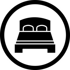 Double Bed Icon Design