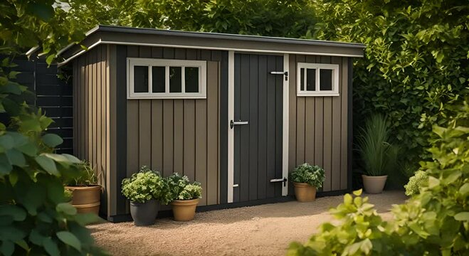 Garden tool shed.