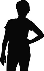 a girl body, silhouette vector 