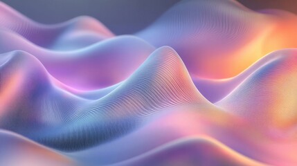 Obraz premium Abstract Wavy Pattern with Pastel Color Gradient