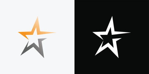 Star Speed Rising Logo. Fast star logo. Illustration logo design