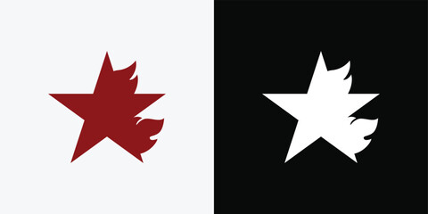 Obraz premium Star Fire Logo Template Design, Emblem, Design Concept, Creative Symbol, Icon