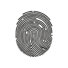 Hand drawn fingerprint logo template Gradient fingerprint logo design