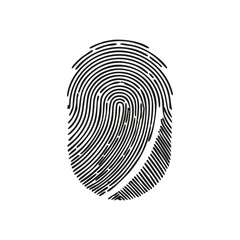 Hand drawn fingerprint logo template Gradient fingerprint logo design