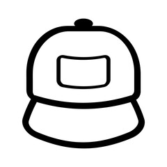 
Illustration showing a black cap icon on a white background