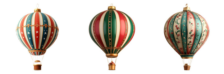 Obraz premium Vintage hot air balloon isolated on transparent PNG background image perfect for travel-themed illustrations or adventure designs