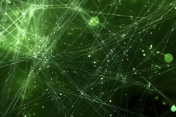 Fototapeta premium Abstract Green Crackled Texture Background With Lights