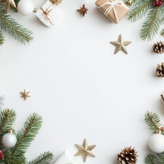 Merry Christmas minimalist design with background