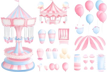 Festive Watercolor Clipart Set, intricately designed illustrations perfect for holiday projects, featuring vibrant colors and delicate details.