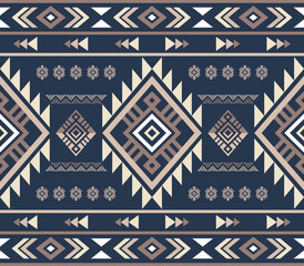 Ancient echoes Aztec geometric seamless patterns southwest Navajo Native American tribal ethnic colorful for textile printing