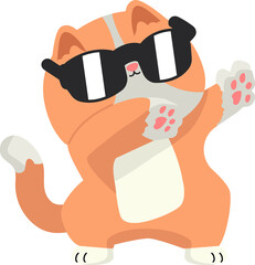 Cat performing a dabbing dance