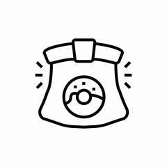 donut packaging icon sign vector
