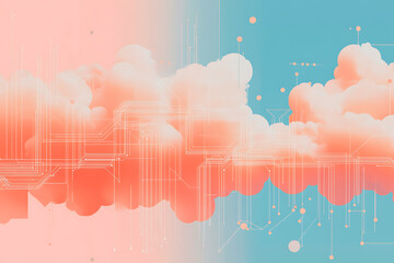 An icon of a cloud network typically features a cloud shape with interconnected lines or nodes extending from or within it, symbolizing data flow and connections between various devices or servers in 